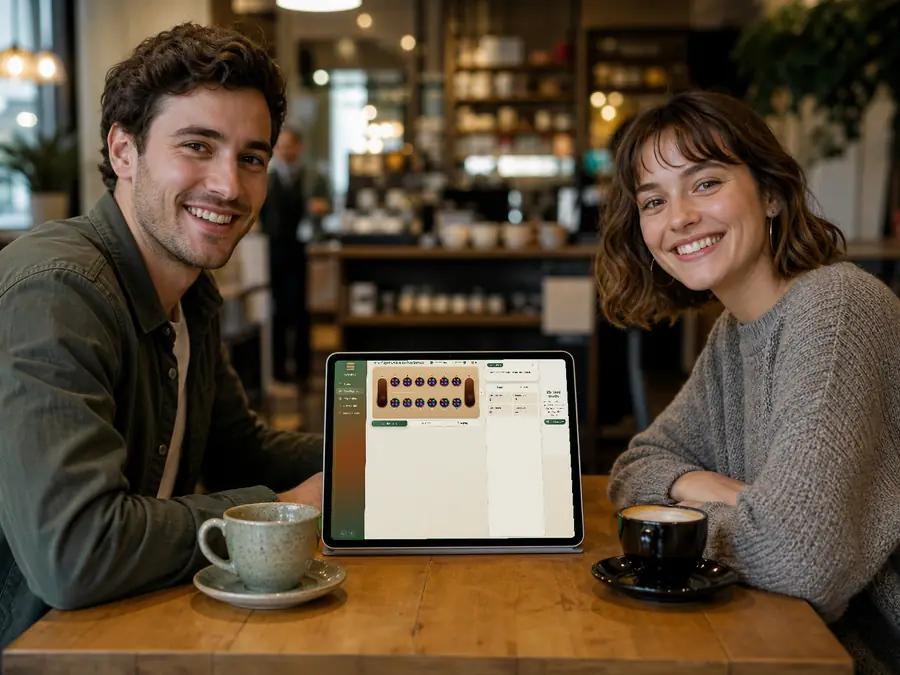 Two players sharing one device for a face-to-face Oware game